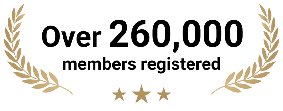 over 260,000 members registered
